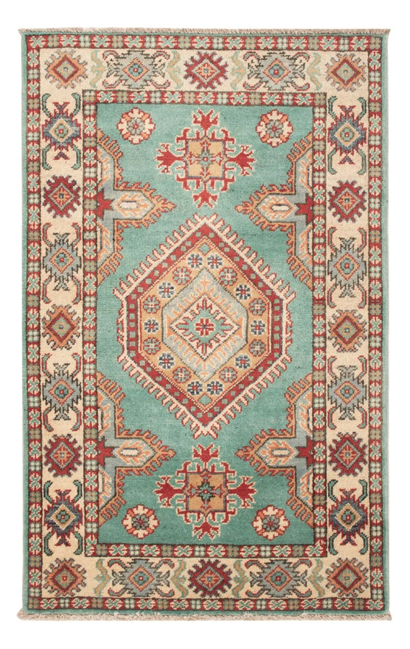 Kazak Teppich 76x120cm - Orientteppich - türkis