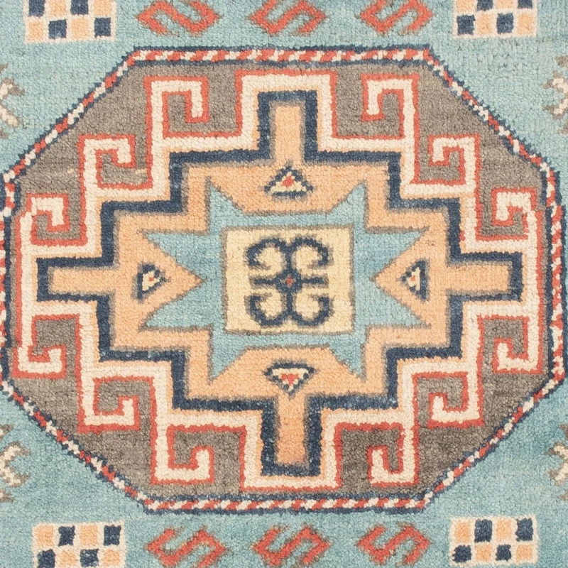 Kazak Teppich 78x124cm - Orientteppich - hellblau