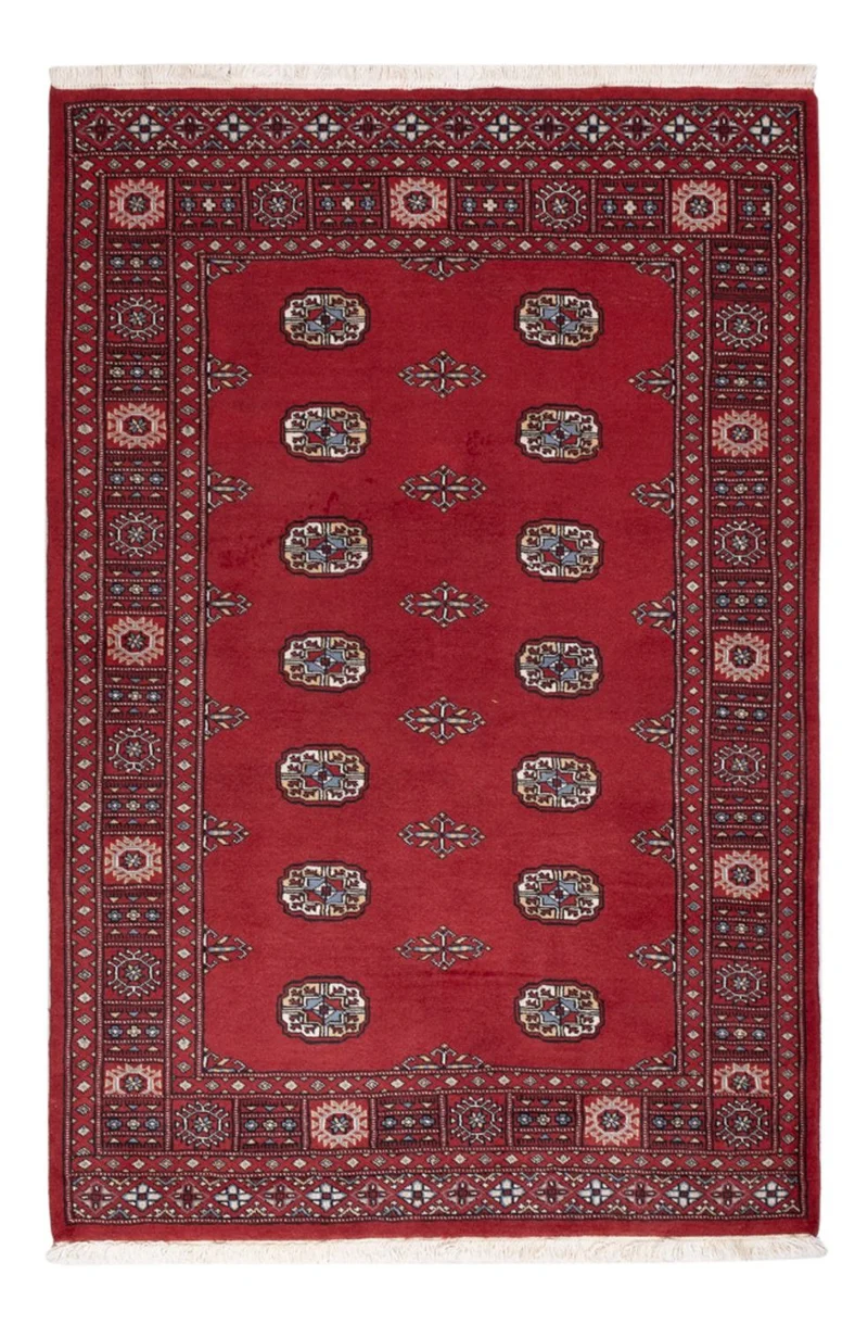 Pakistan Teppich 126x184cm - Orientteppich - rot