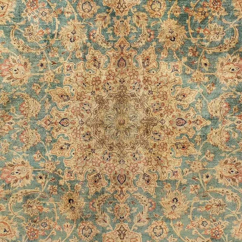 Ghom - Seide Teppich 132x216cm - Perserteppich - dunkelblau
