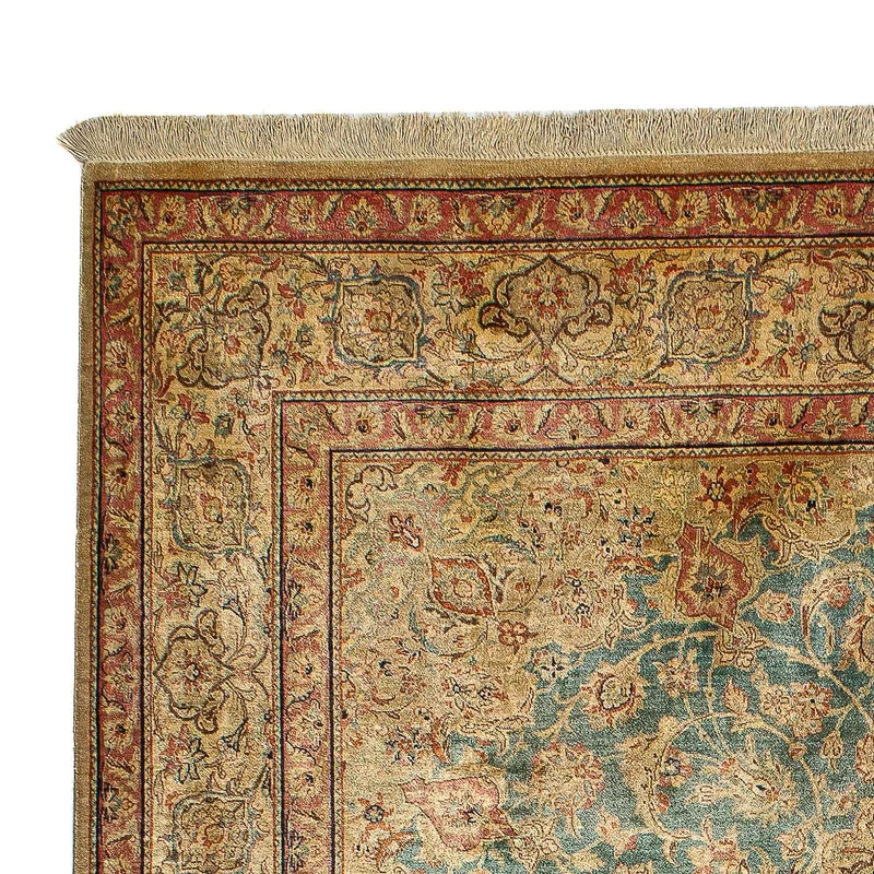 Ghom - Seide Teppich 132x216cm - Perserteppich - dunkelblau