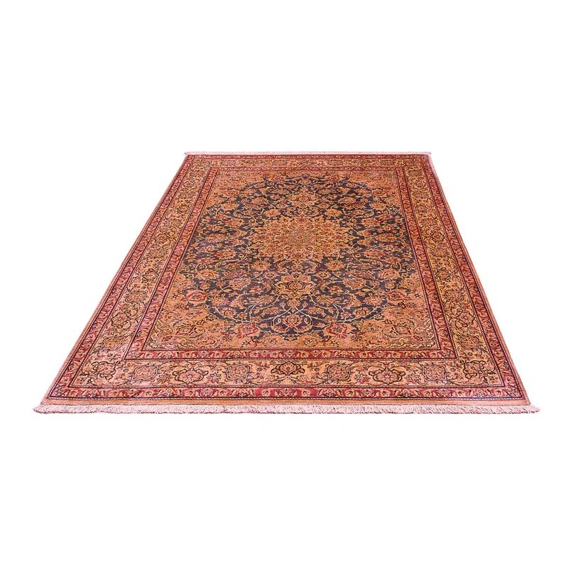 Ghom - Seide Teppich 132x216cm - Perserteppich - dunkelblau