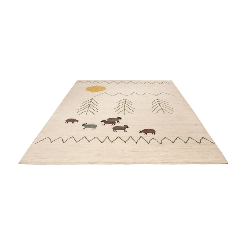Berber Teppich 203x286cm - Wollteppich - natur