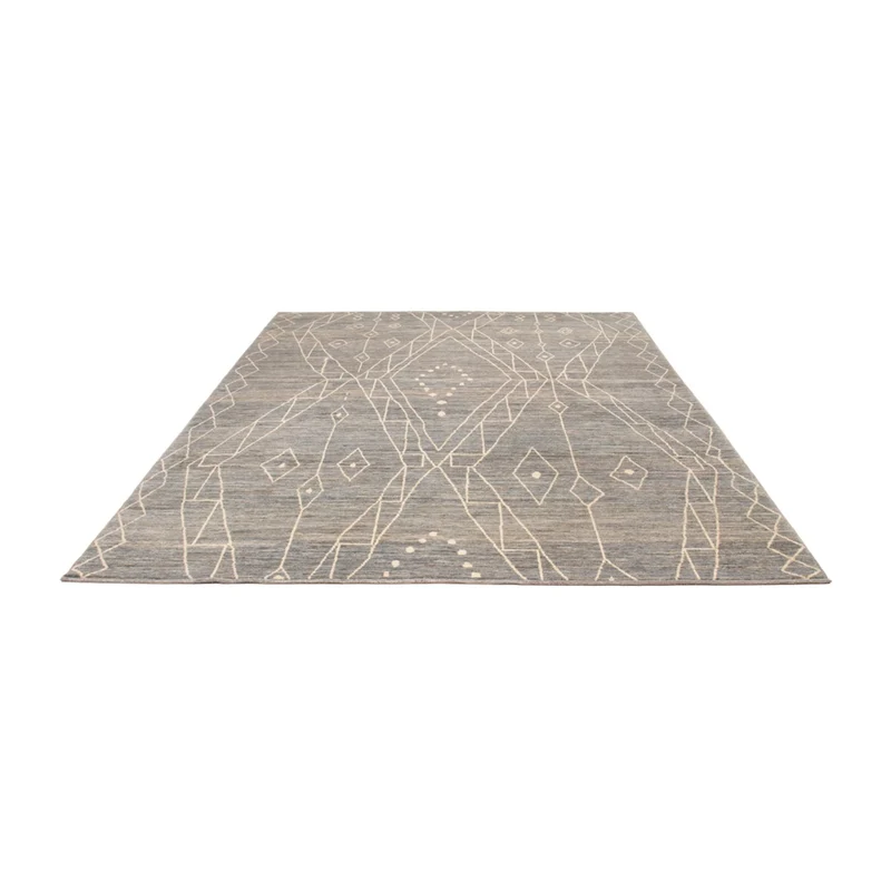 Berber Teppich 204x288cm - Wollteppich - seeblau