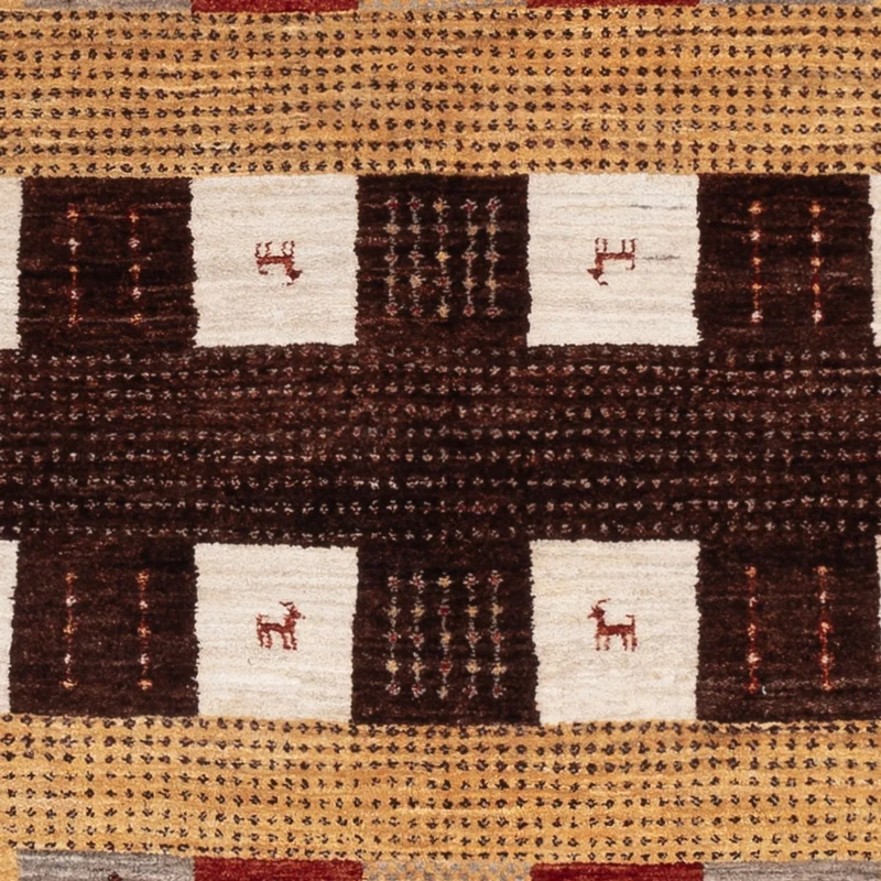 Indo Loribaft Teppich 147x216cm - Wollteppich - mehrfarbig