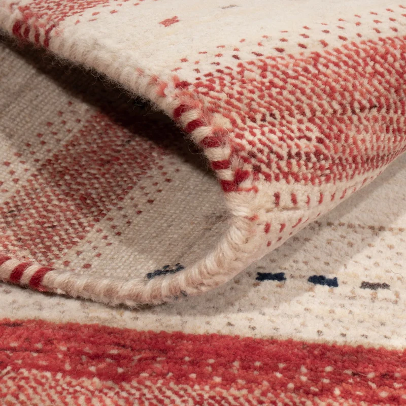 Indo Loribaft Teppich 102x155cm - Wollteppich - beige