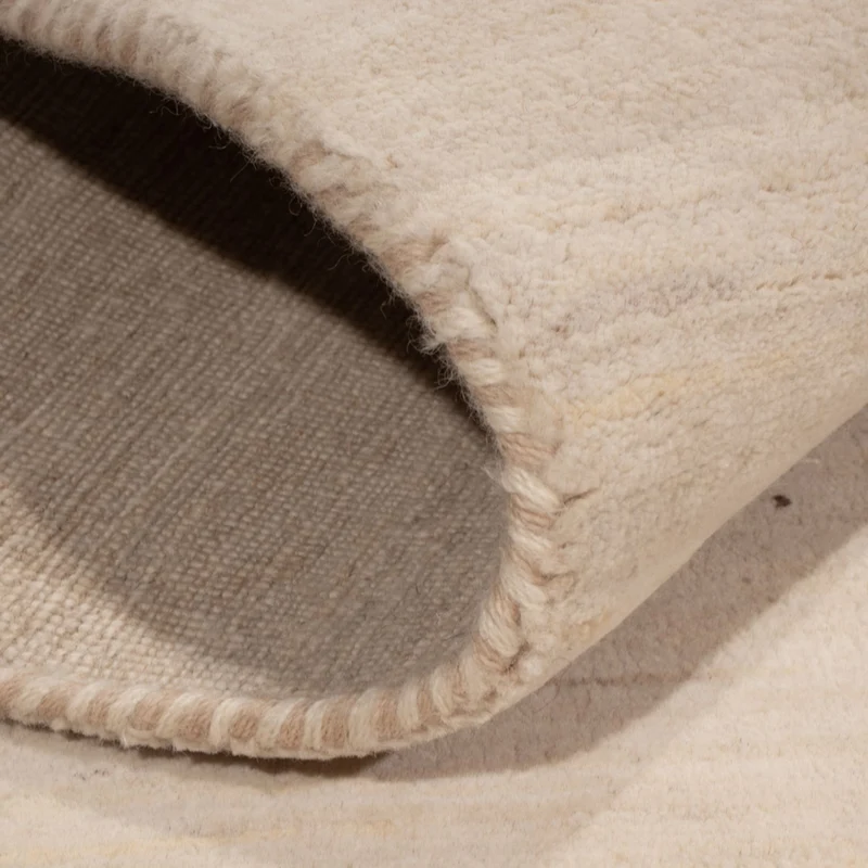 Indo Loribaft Teppich 106x145cm - Wollteppich - creme