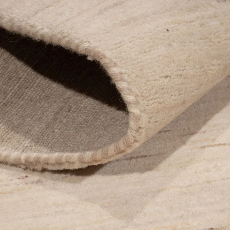 Indo Loribaft Teppich 104x152cm - Wollteppich - creme