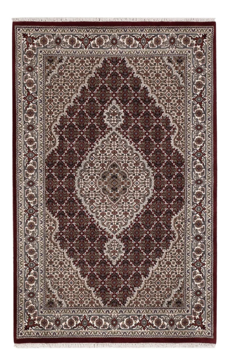 Indo Täbriz Teppich 119x183cm - Orientteppich - dunkelbeige
