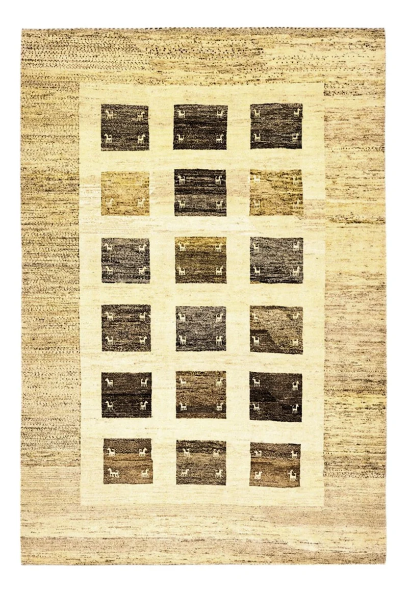Gabbeh Persisch Teppich 203x292cm - Perserteppich Wollteppich - mehrfarbig