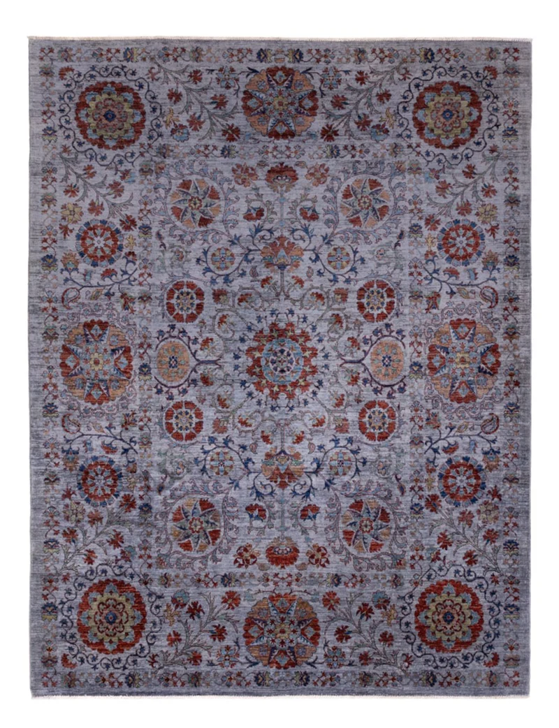 Ziegler Teppich 213x274cm - Orientteppich - dunkelblau