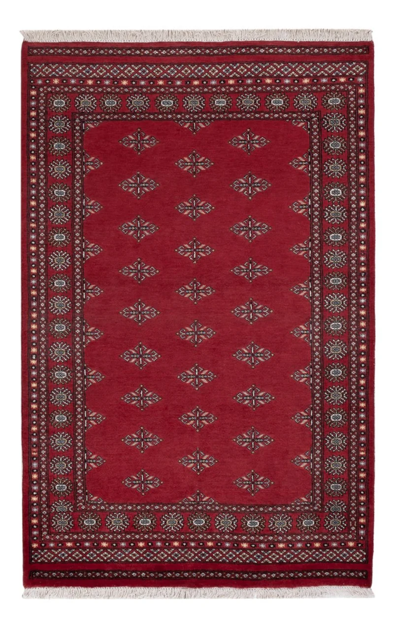 Pakistan Teppich 139x217cm - Orientteppich - rot