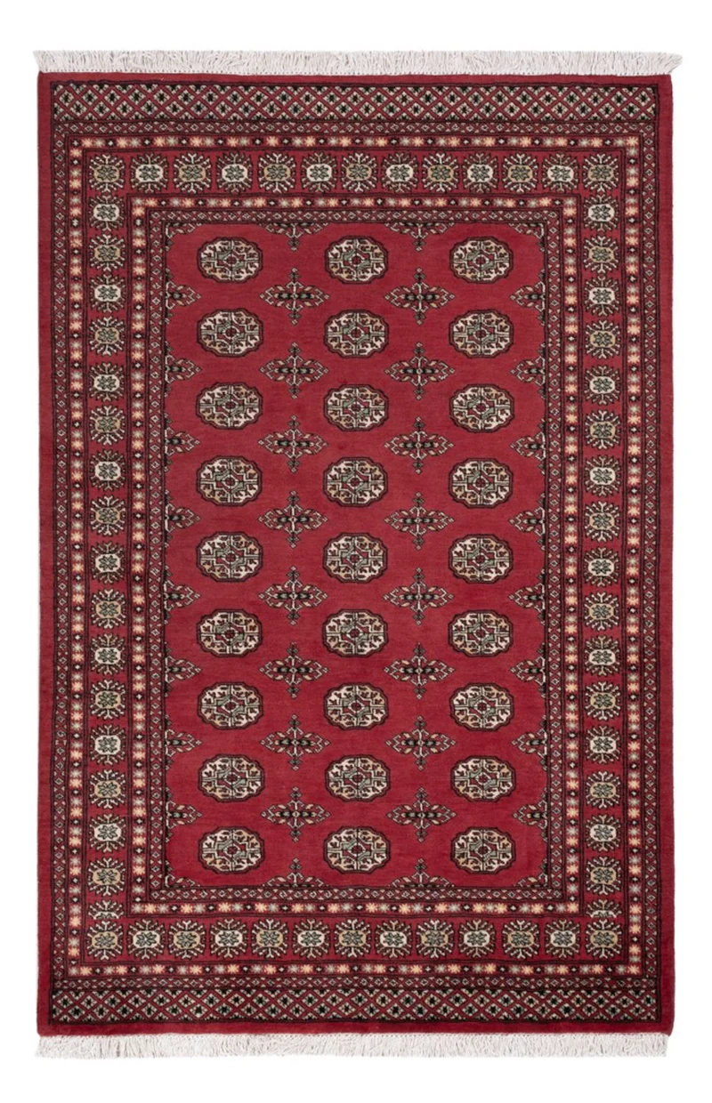 Pakistan Teppich 139x210cm - Orientteppich - rot