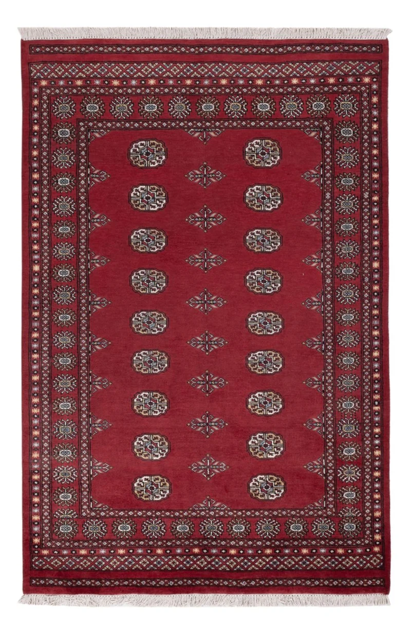 Pakistan Teppich 139x213cm - Orientteppich - rot