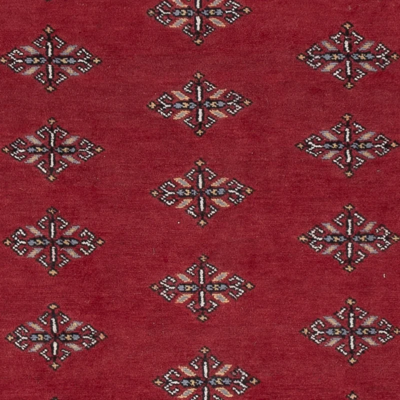 Pakistan Teppich 140x208cm - Orientteppich - rot