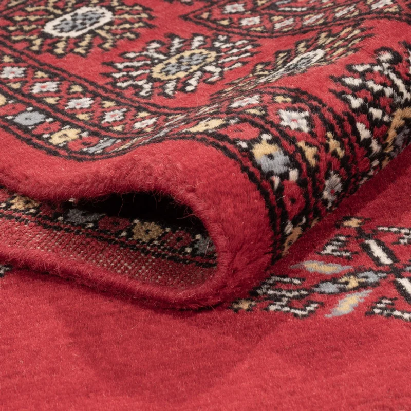 Pakistan Teppich 140x208cm - Orientteppich - rot