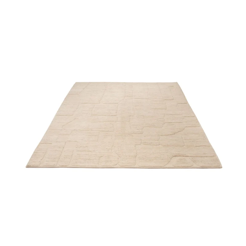 Berber Teppich 167x235cm - Wollteppich - creme