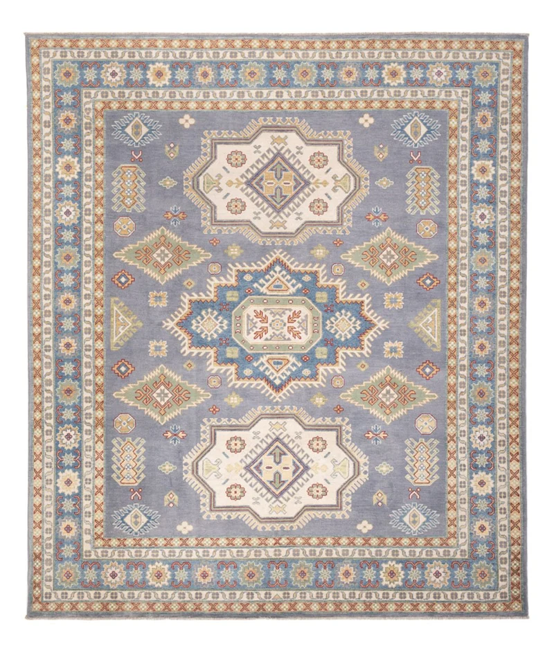 Kazak Teppich 244x299cm - Orientteppich - seeblau