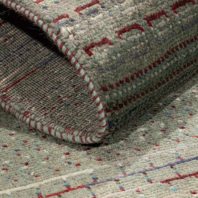 Gabbeh Persisch Teppich 136x208cm - Perserteppich Wollteppich - dunkelgrün