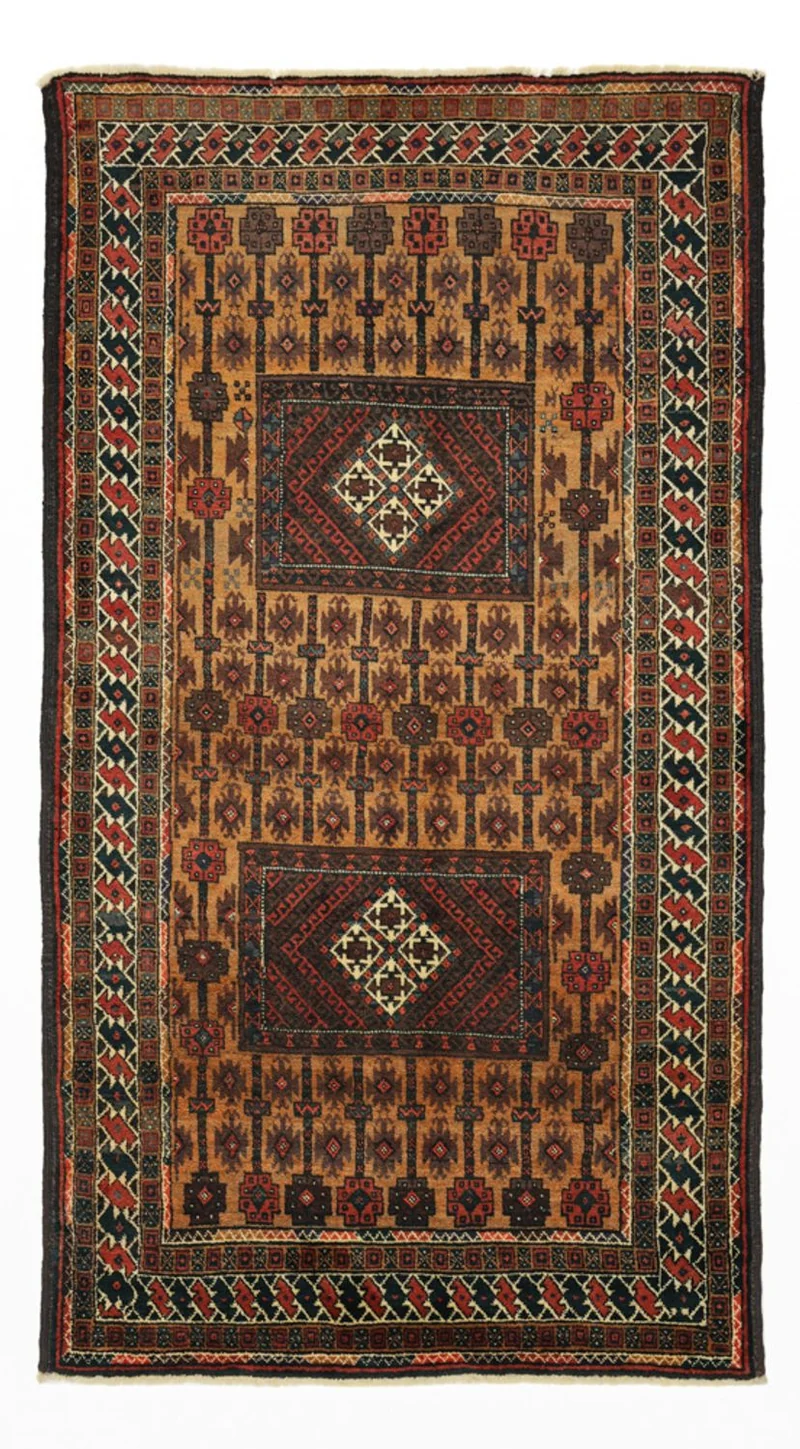 Belutsch Teppich 120x230cm - Orientteppich - braun