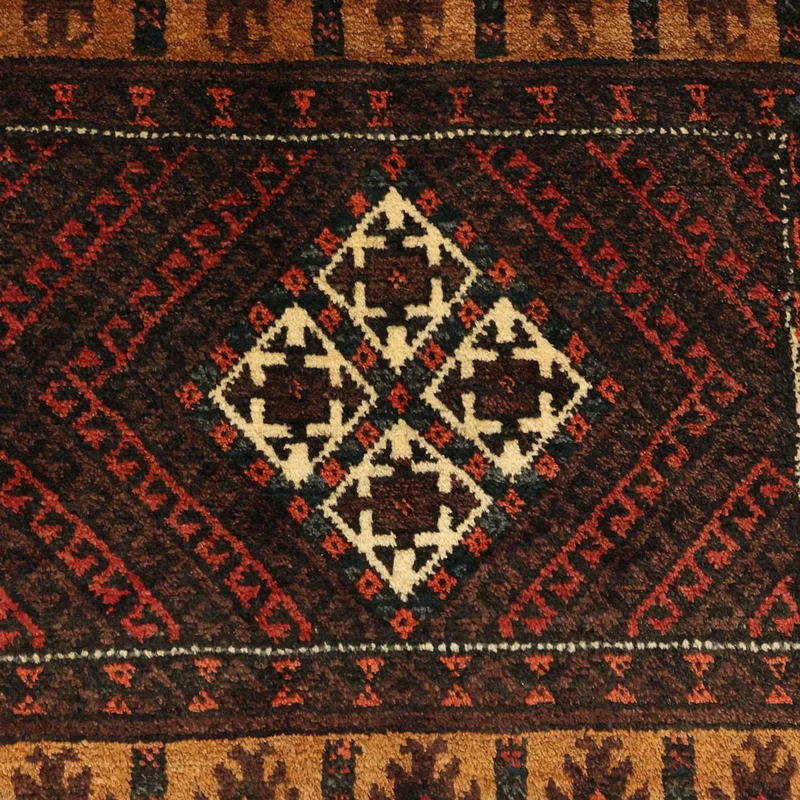 Belutsch Teppich 120x230cm - Orientteppich - braun