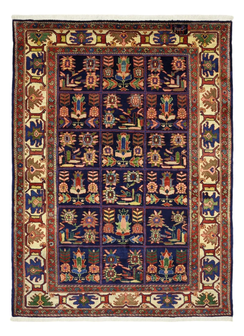 Hamadan Teppich 160x214cm - Perserteppich - mehrfarbig