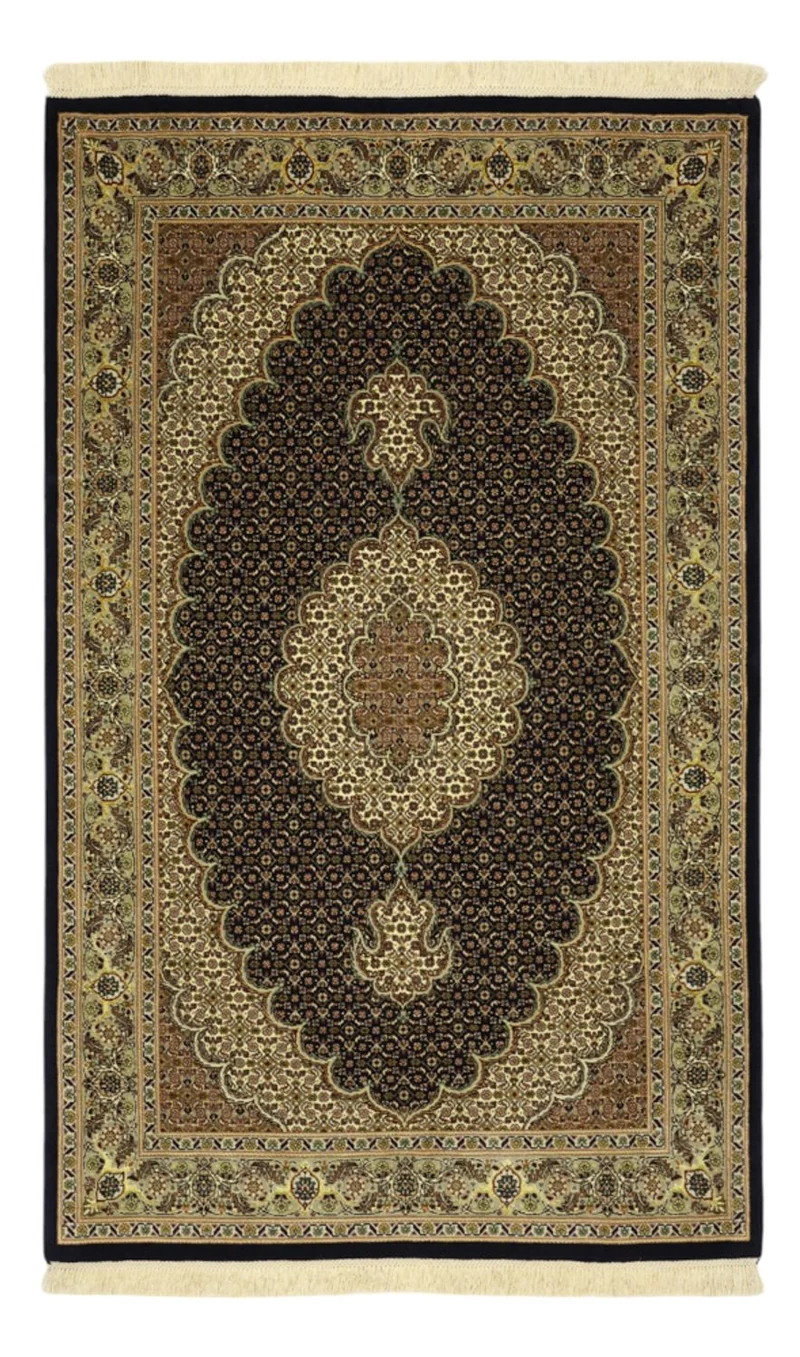 Täbriz - 50 Raj Teppich 98x159cm - Perserteppich - dunkelbeige