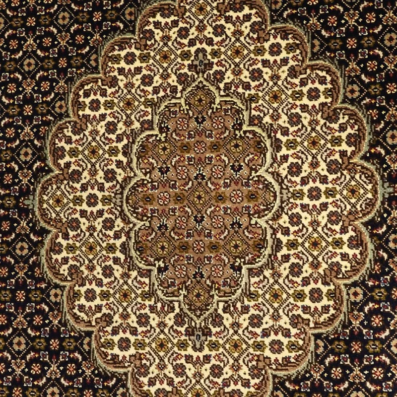 Täbriz - 50 Raj Teppich 98x159cm - Perserteppich - dunkelbeige