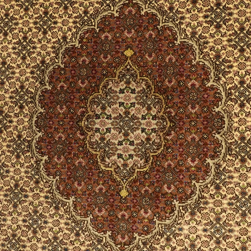 Täbriz - 50 Raj Teppich 103x150cm - Perserteppich - sand