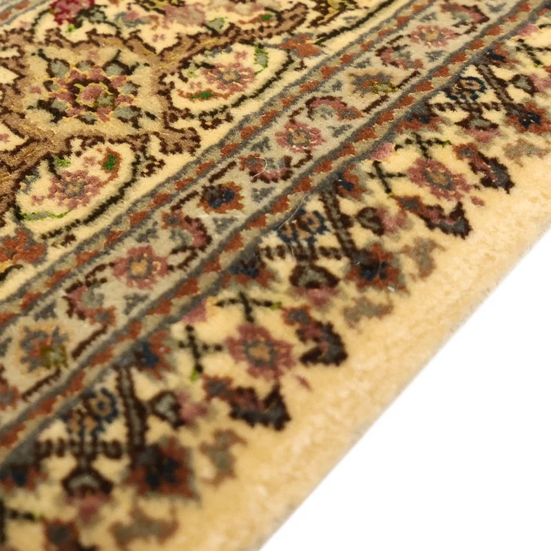 Täbriz - 50 Raj Teppich 103x150cm - Perserteppich - sand