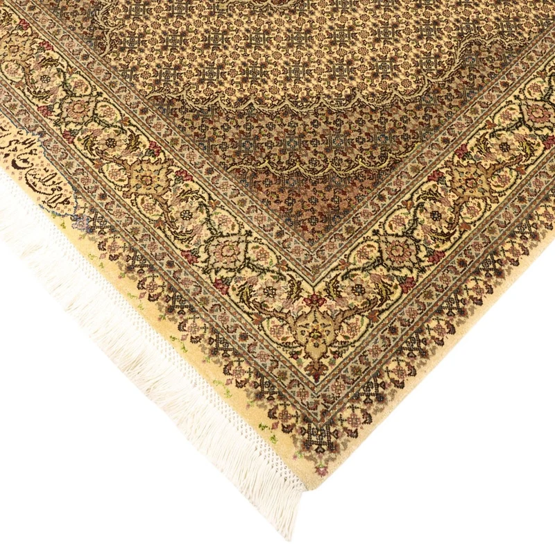 Täbriz - 50 Raj Teppich 103x150cm - Perserteppich - sand