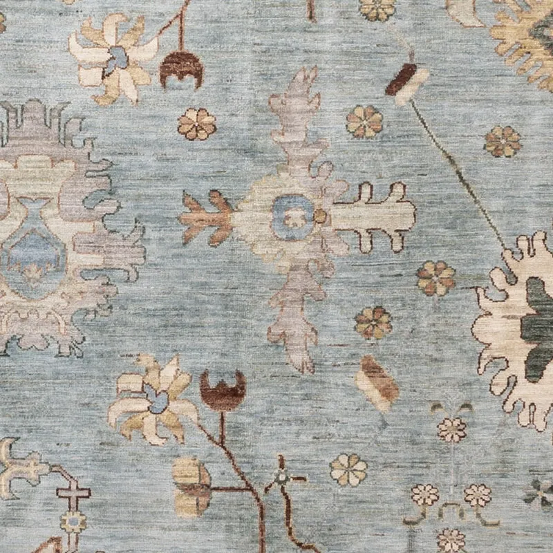 Usak Teppich 200x296cm - Orientteppich - hellblau
