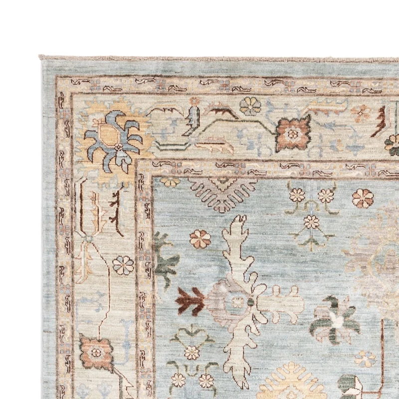 Usak Teppich 200x296cm - Orientteppich - hellblau
