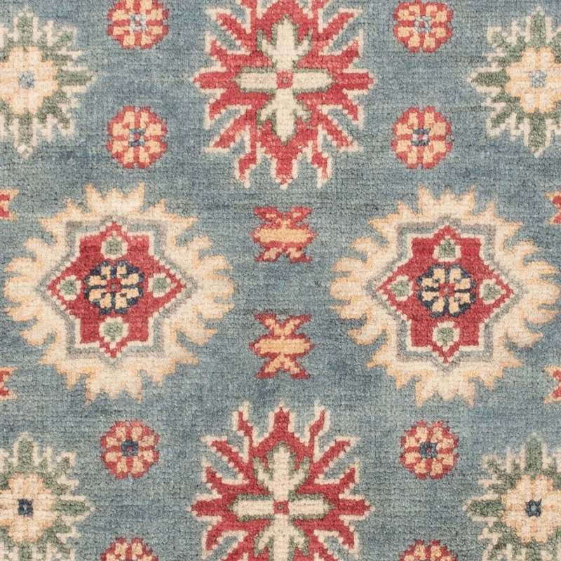 Kazak Teppich 80x122cm - Orientteppich - hellblau