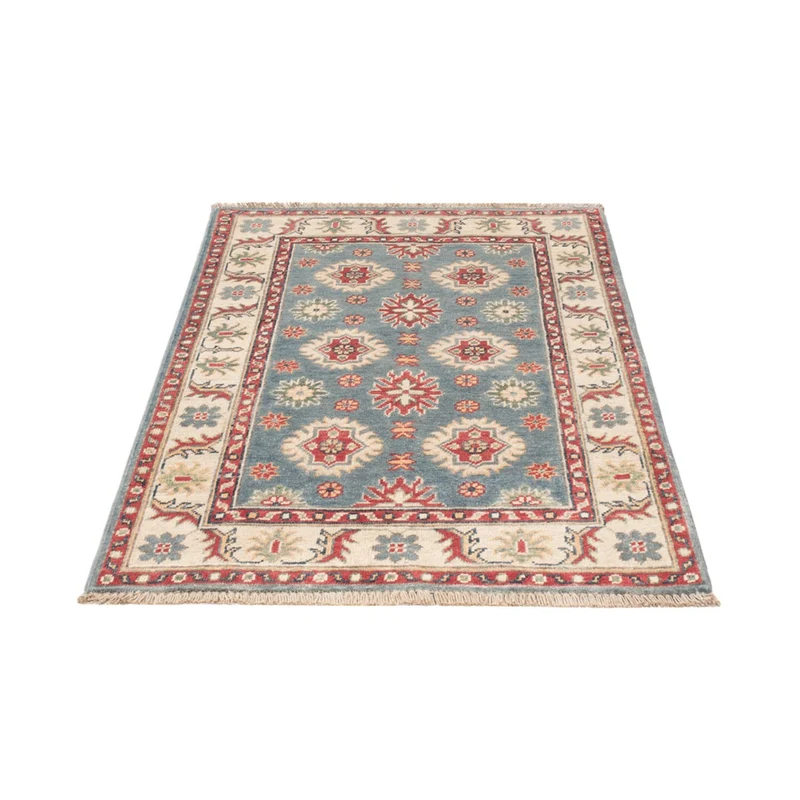 Kazak Teppich 80x122cm - Orientteppich - hellblau