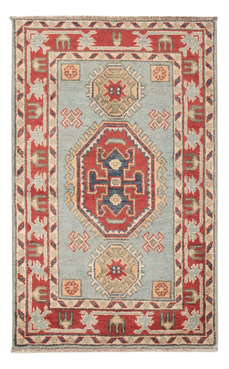 Kazak Teppich 60x96cm - Orientteppich - hellblau