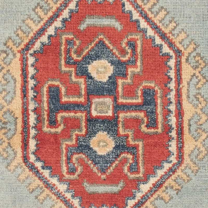 Kazak Teppich 60x96cm - Orientteppich - hellblau