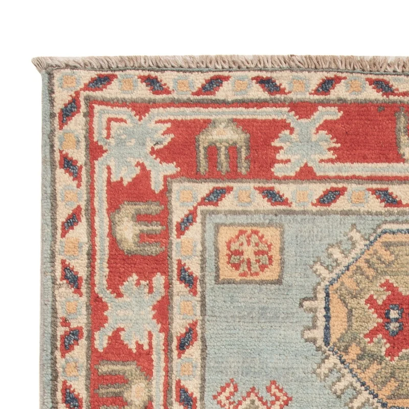 Kazak Teppich 60x96cm - Orientteppich - hellblau