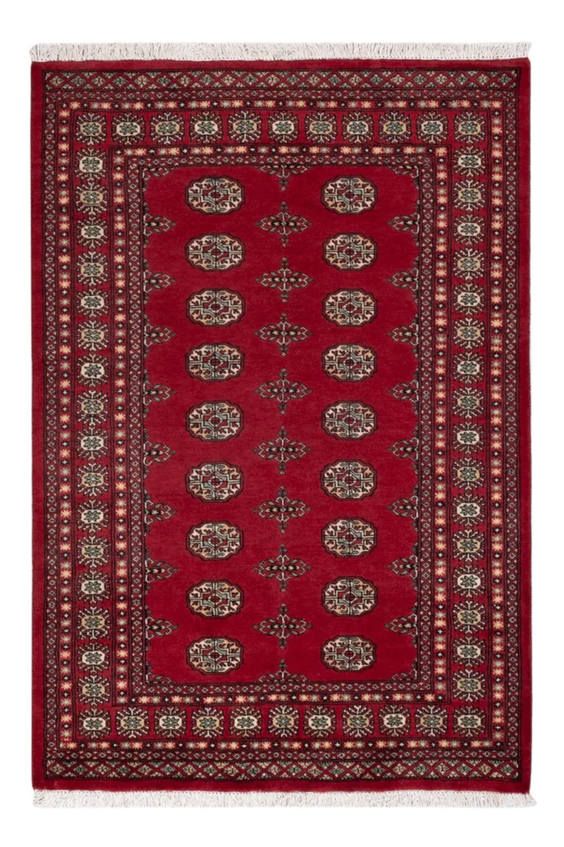 Pakistan Teppich 126x189cm - Orientteppich - rot