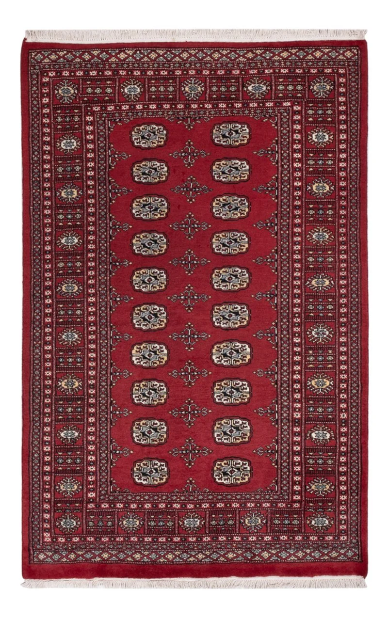 Pakistan Teppich 124x191cm - Orientteppich - rot