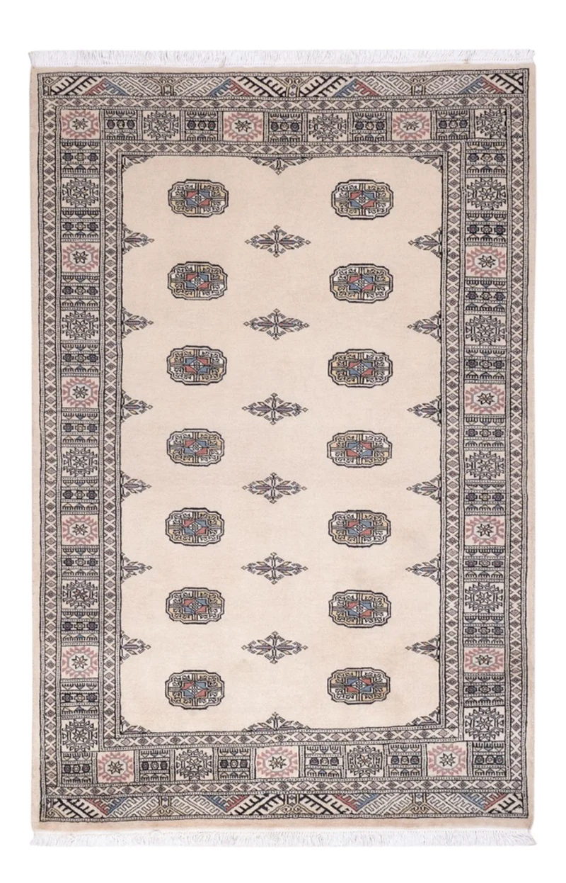 Pakistan Teppich 124x187cm - Orientteppich - beige