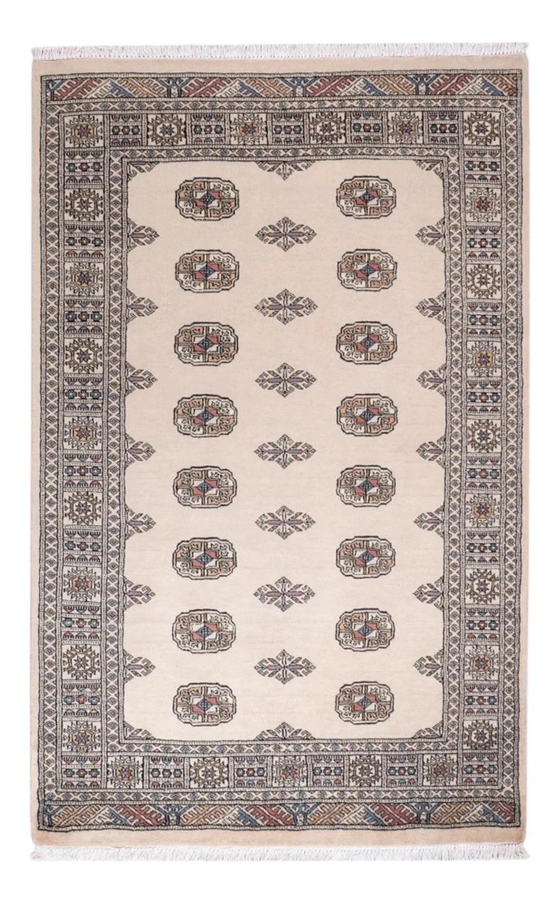 Pakistan Teppich 124x193cm - Orientteppich - beige