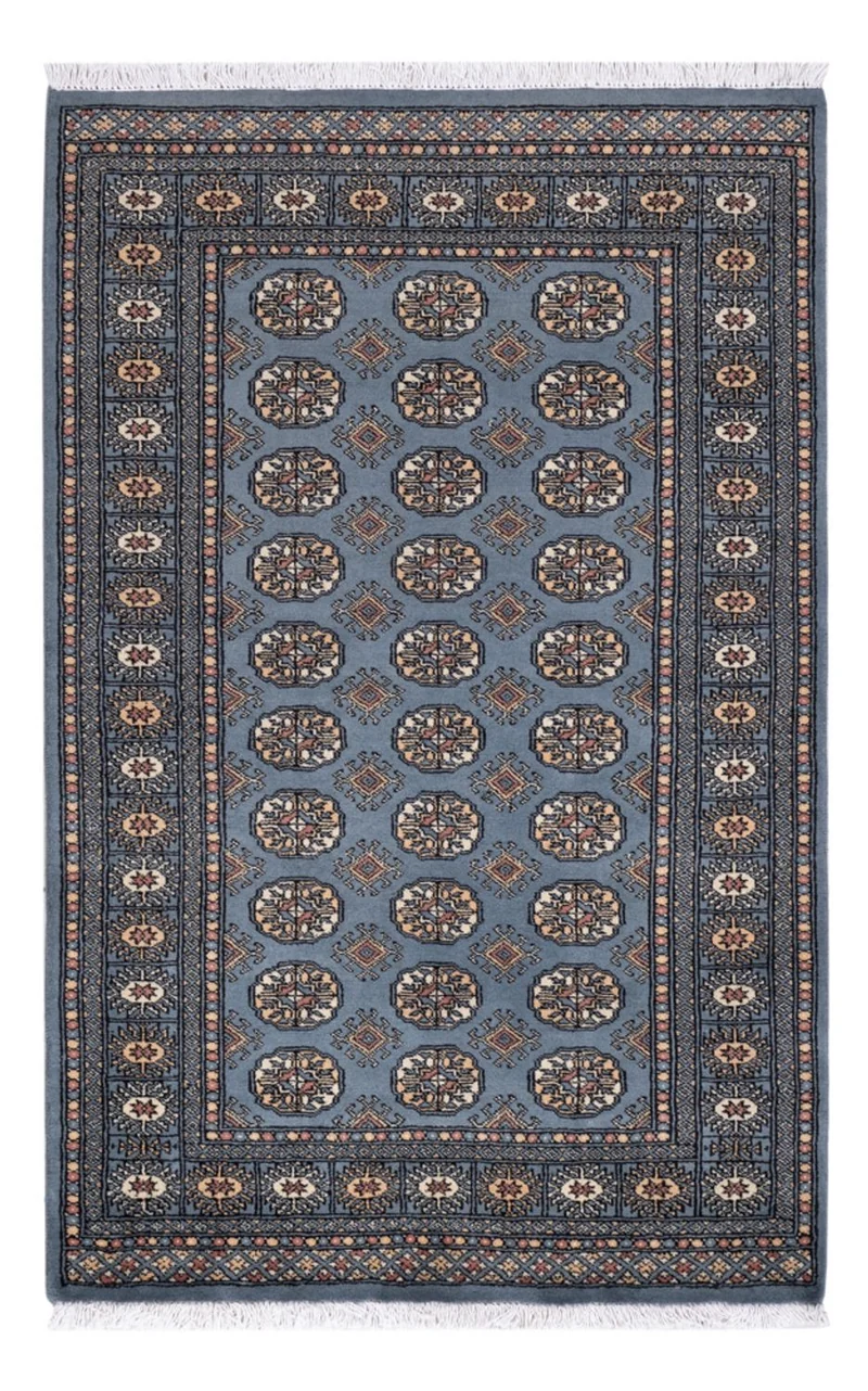 Pakistan Teppich 124x190cm - Orientteppich - blau