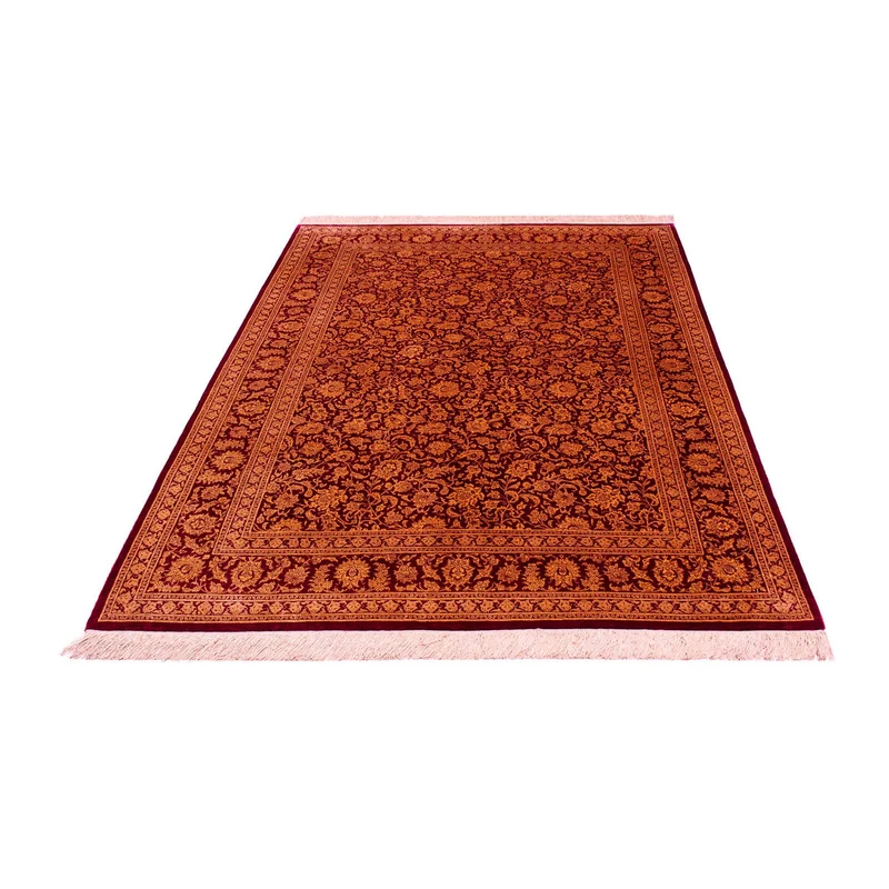 Ghom - Seide Teppich 132x216cm - Perserteppich - dunkelblau