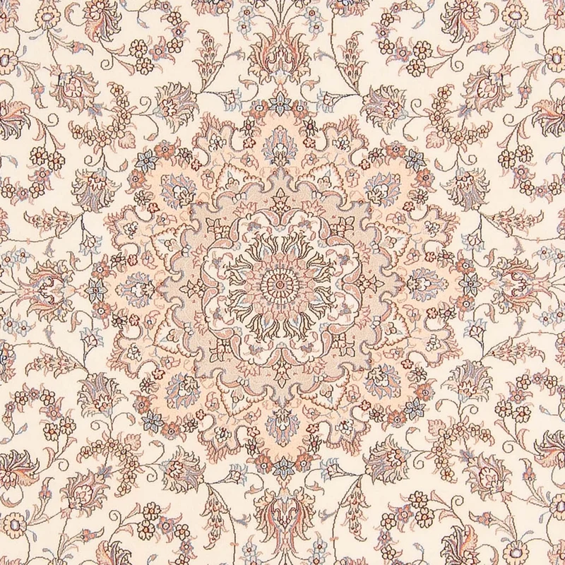 Täbriz - 50 Raj Teppich 250x250cm - Perserteppich - creme