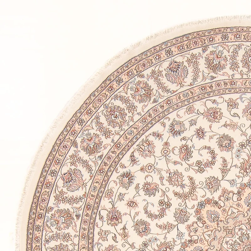 Täbriz - 50 Raj Teppich 250x250cm - Perserteppich - creme