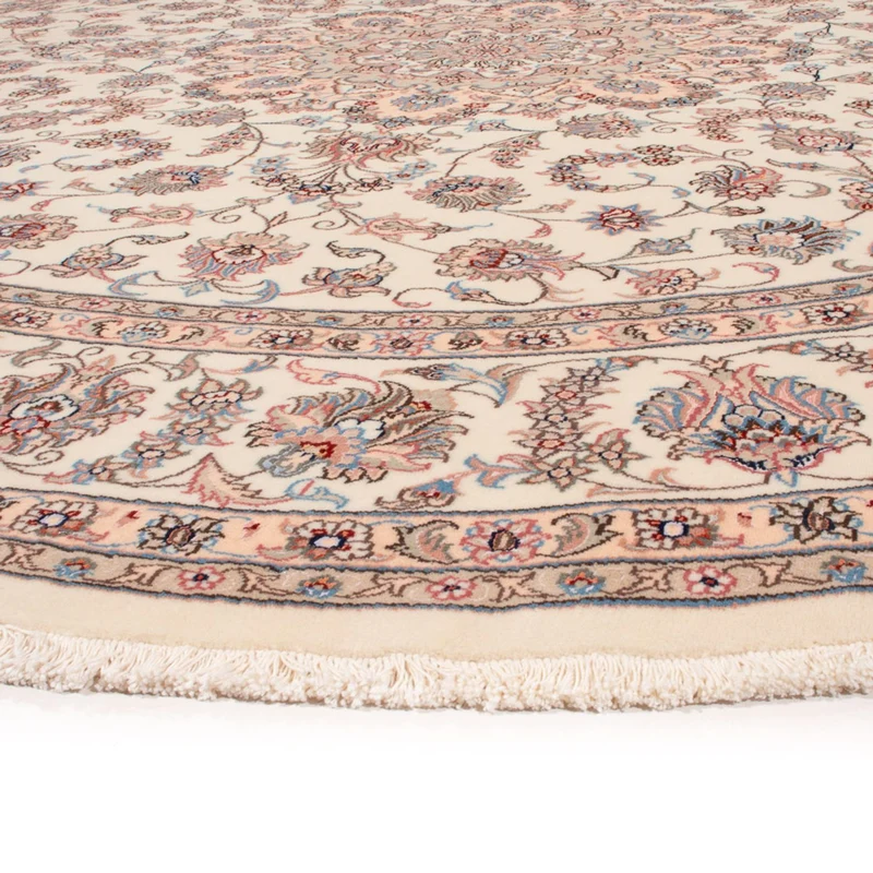 Täbriz - 50 Raj Teppich 250x250cm - Perserteppich - creme