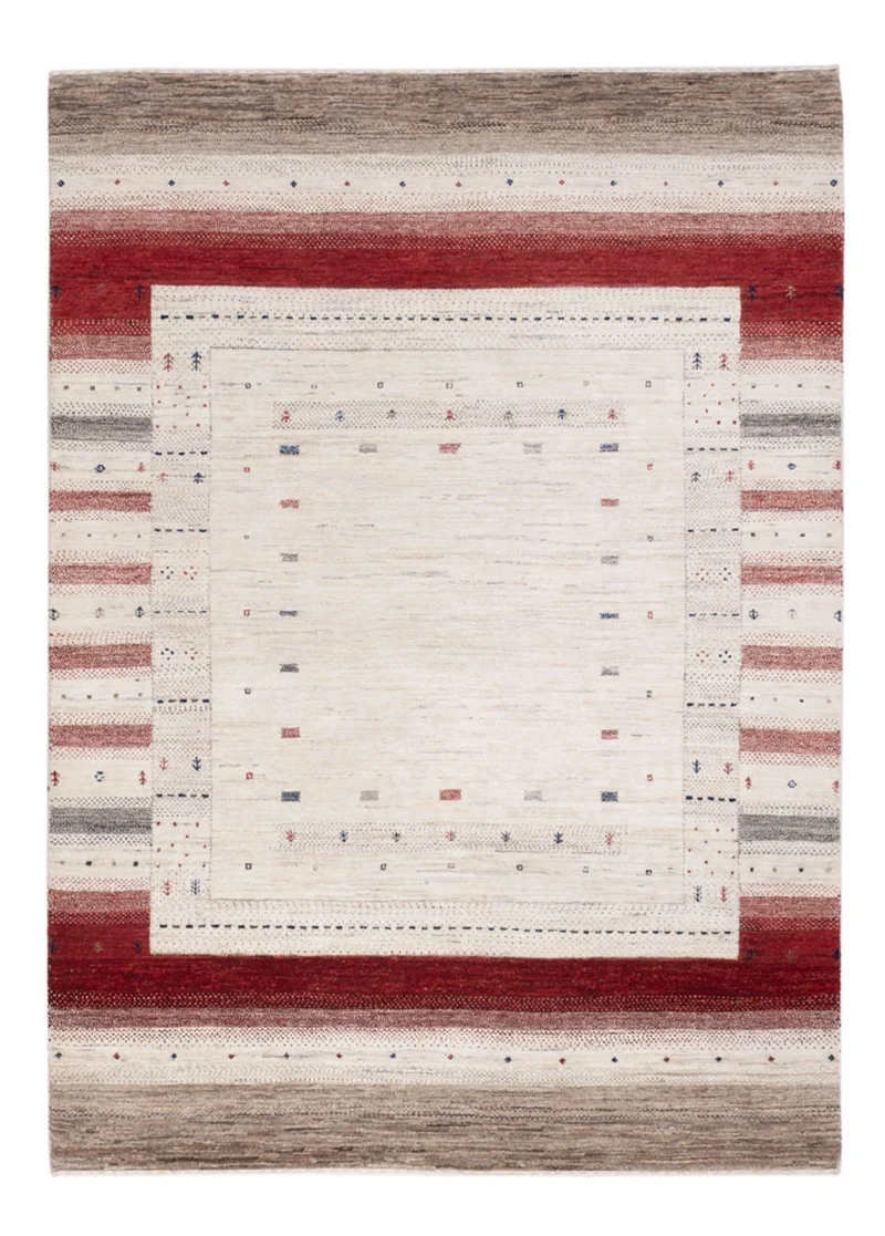 Indo Loribaft Teppich 153x207cm - Wollteppich - mehrfarbig