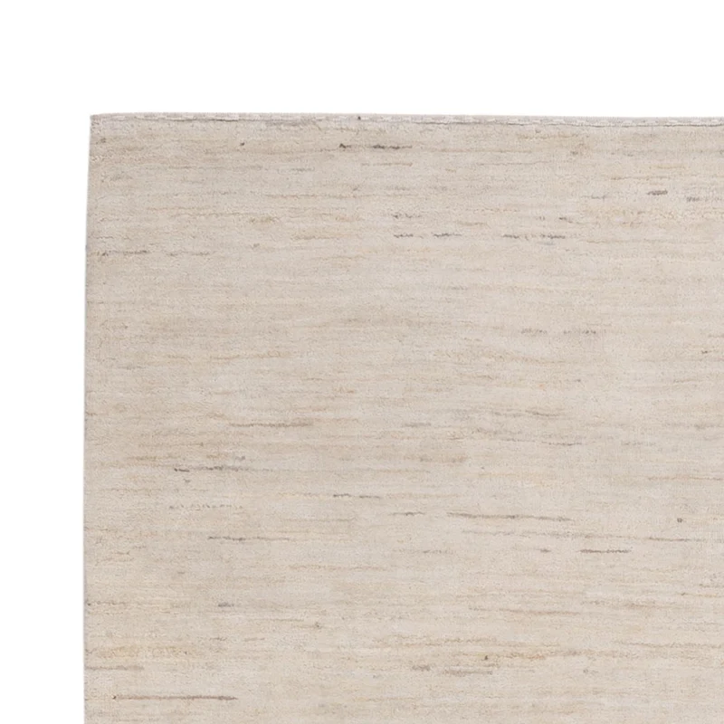Indo Loribaft Teppich 155x202cm - Wollteppich - silber