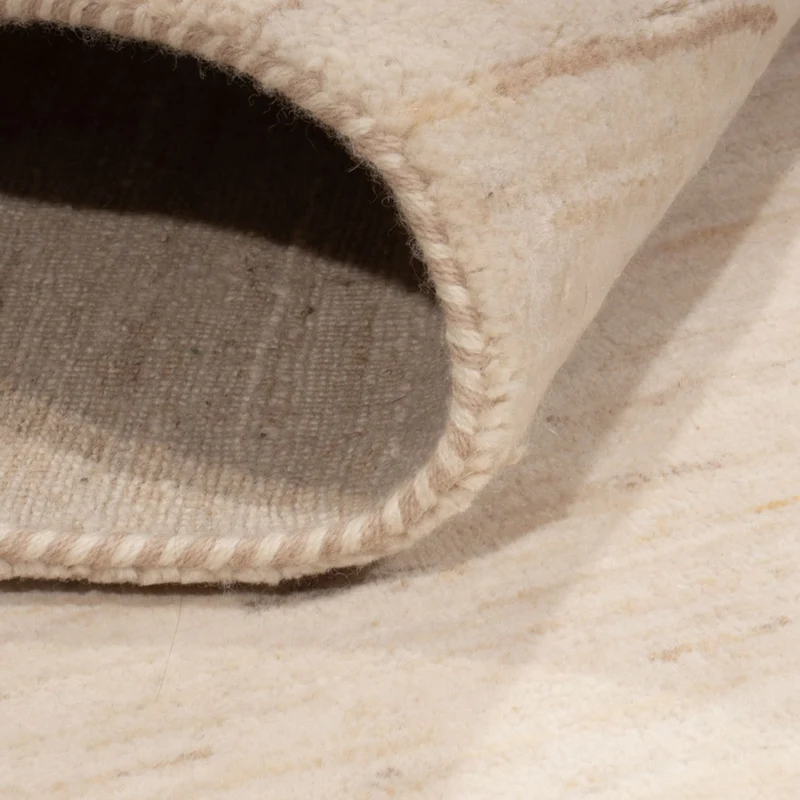 Indo Loribaft Teppich 155x202cm - Wollteppich - silber
